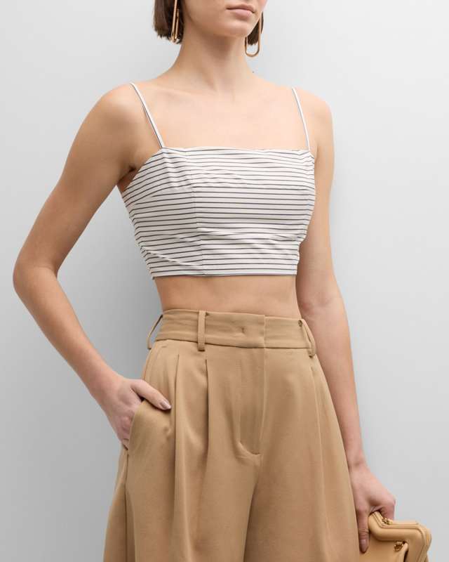 Federico Stretch Poplin Crop Top